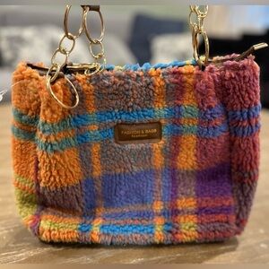 Multicolor Plaid Women's Bag - Y2K retro